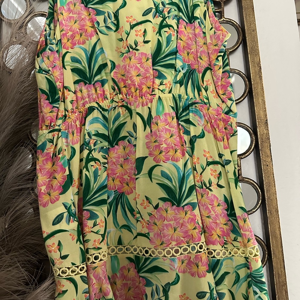 Farm Rio Ruffled Floral Top Tank size Small - Picture 8 of 9